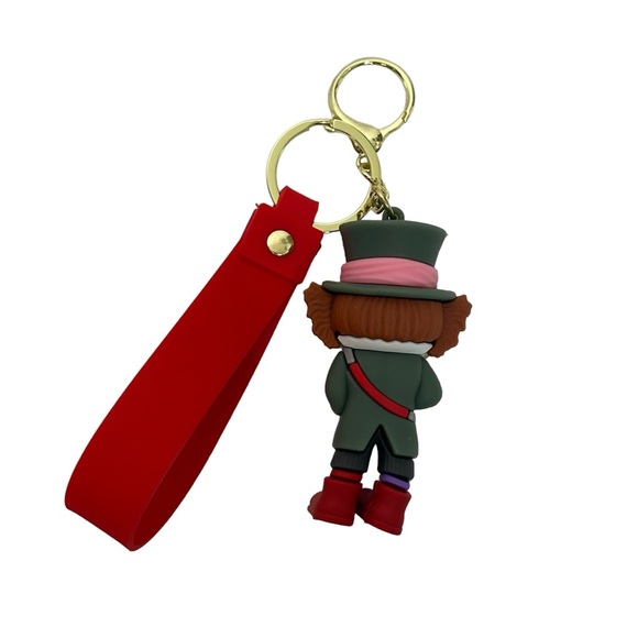 Alice In Wonderland Mad Hatter 3D Silicone Keychain NWT - Picture 6 of 14